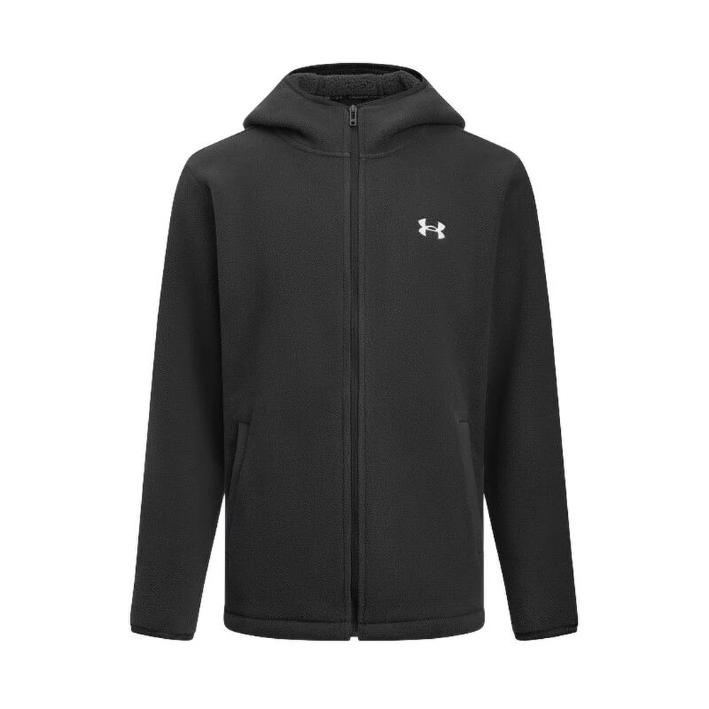 Мужская чёрная куртка Under Armour FW25 EF Bonded с капюшоном, Цвет: Черный 001, Размер: S | Китай.рф