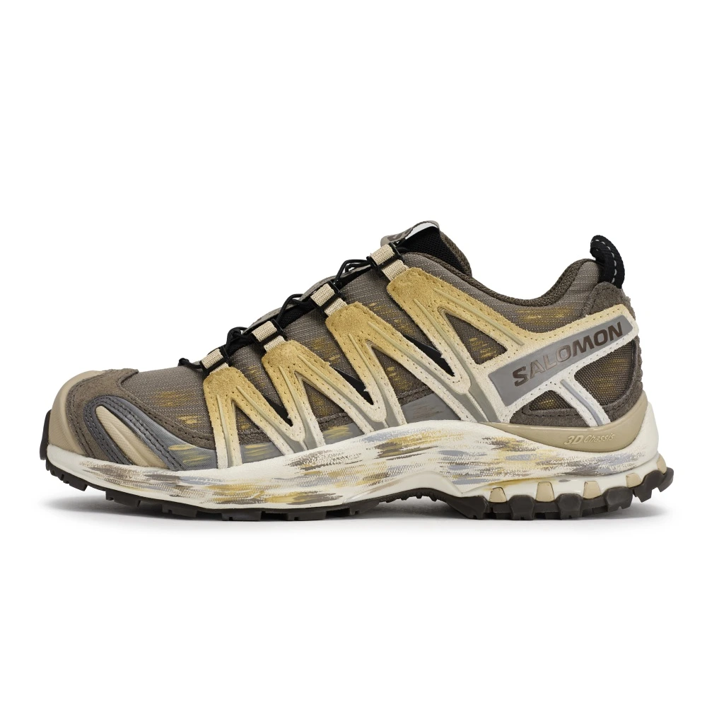 SALOMON XA PRO 3D Низкие беговые кроссовки Унисекс, Цвет: серо-коричнево-бежевый, Размер: 36 | Китай.рф