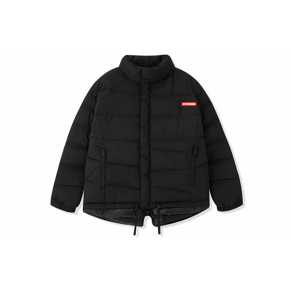 Пуховик SPRAYGROUND унисекс с большим логотипом акулы, Цвет: черный, Размер: S | Китай.рф