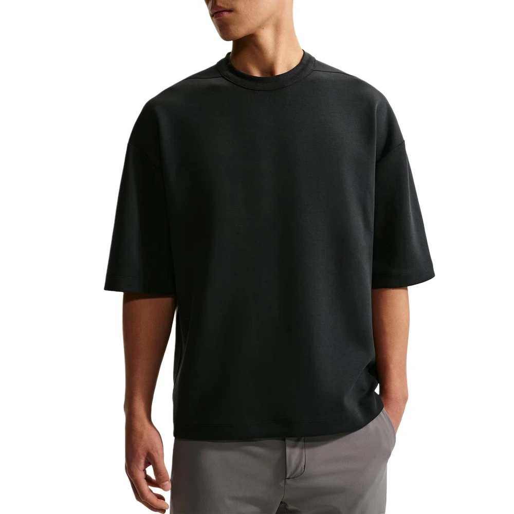 Мужская футболка Nike Dri-Fit с коротким рукавом быстросохнущая, Цвет: чёрный/чёрный/тёмный дымчато-серый, Размер: XL | Китай.рф