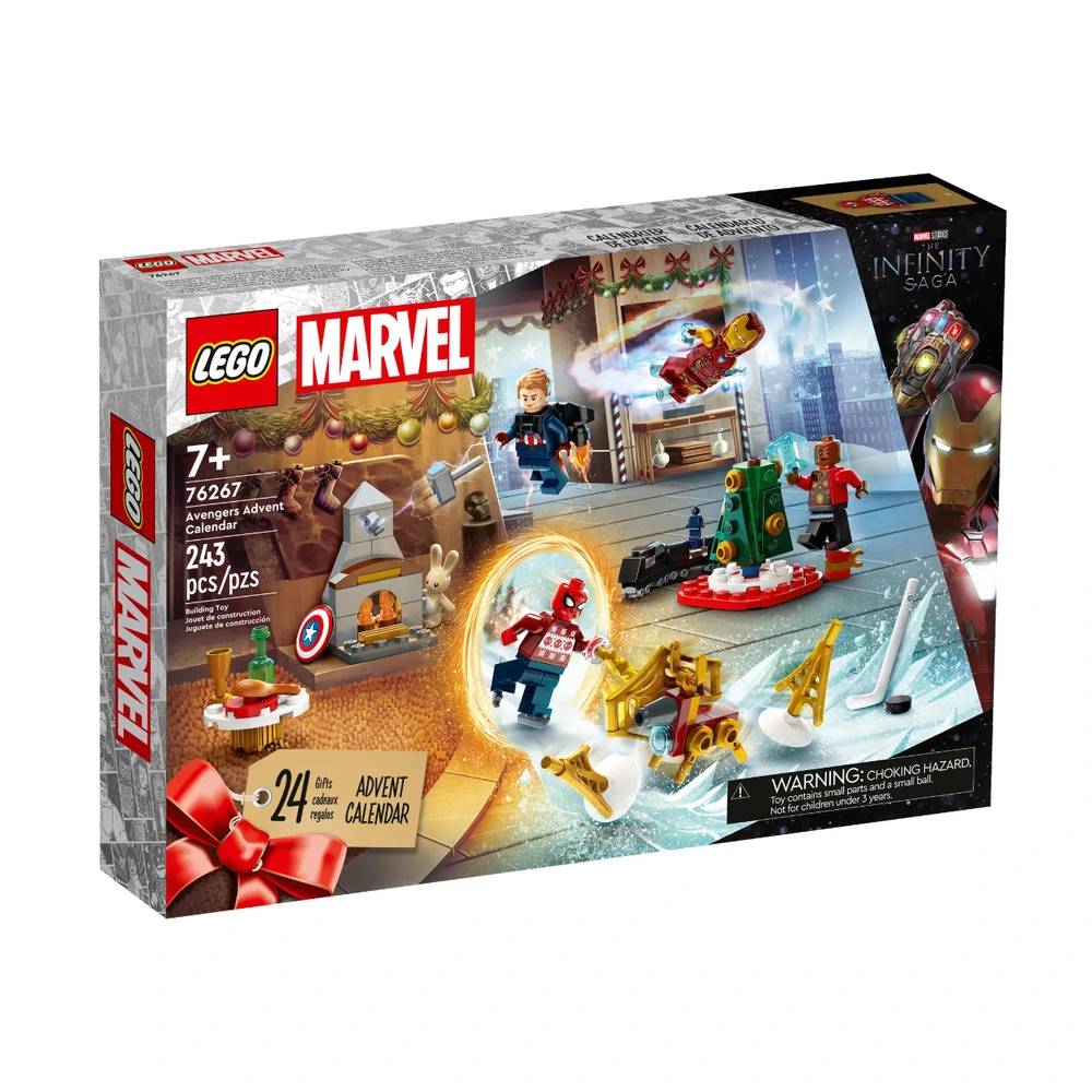LEGO Marvel: адвент-календарь Мстители 2023, 243 детали, Название продукта: Календарь обратного отсчета Рождества Мстителей на 2023 год | Китай.рф