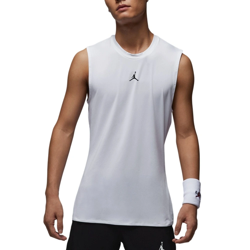 Баскетбольная майка Jordan Sport Dri-FIT для мужчин, Цвет: белый/черный, Размер: S | Китай.рф