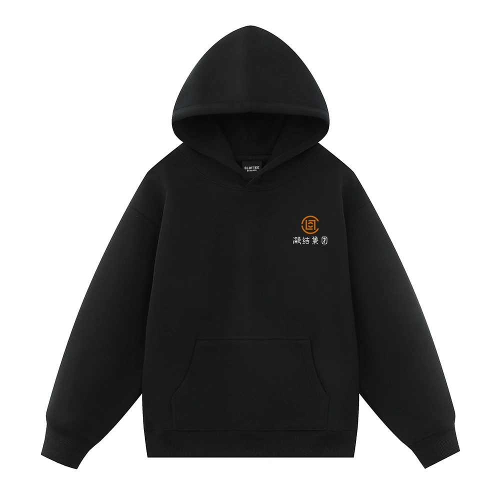 CLOT x CLOTTEE Худи унисекс с принтом дракона и тигра, Цвет: черный (420g плотный футер), Размер: S | Китай.рф