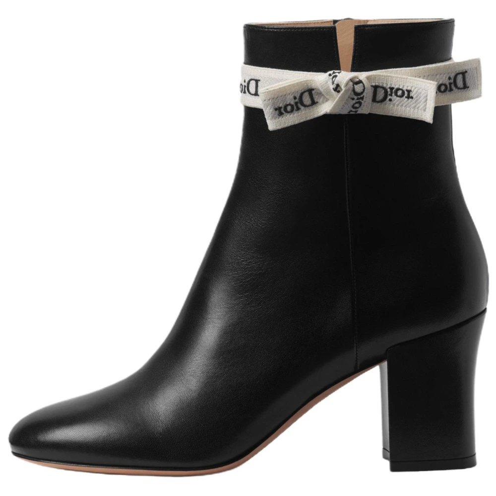 Женские черные ботильоны DIOR J'Adior на каблуке 7.5 см KDT351LAB_S900, Цвет: черный, Размер: 35, Издание: С оригинальной коробкой для обуви | Китай.рф