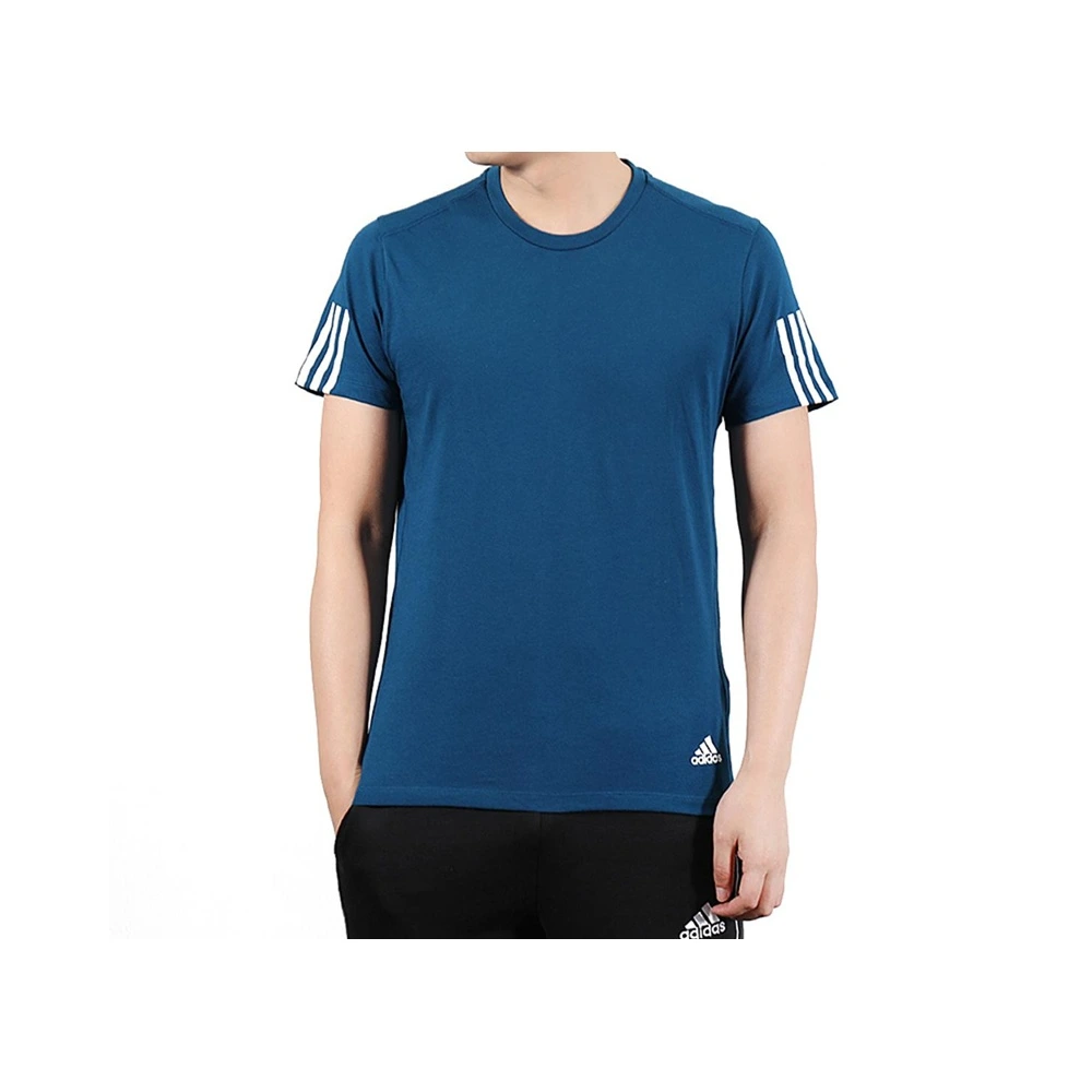 Футболка adidas Run It Tee Soft мужская синяя с принтом, Цвет: синий, Размер: S | Китай.рф
