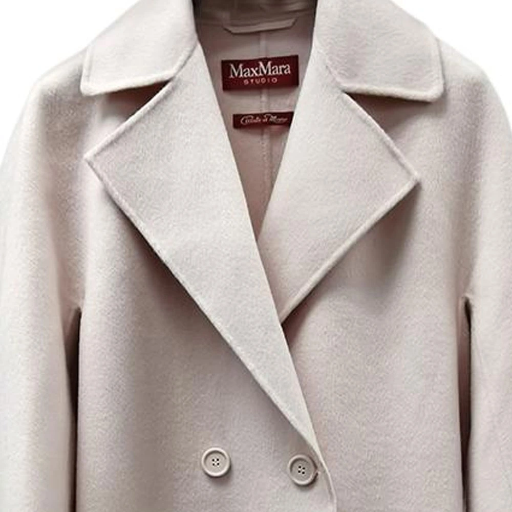 MaxMara Studio Женское пальто средней длины, модель 25160110716, розовое, Цвет: розовый, Размер: 38 | Китай.рф