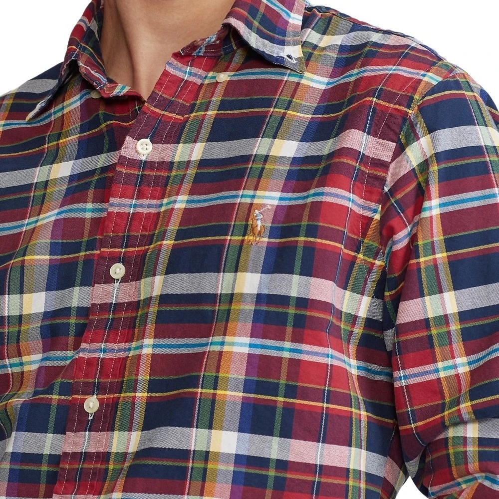 Мужская рубашка Polo Ralph Lauren Classic Version разноцветная, Цвет: многоцветный, Размер: L | Китай.рф