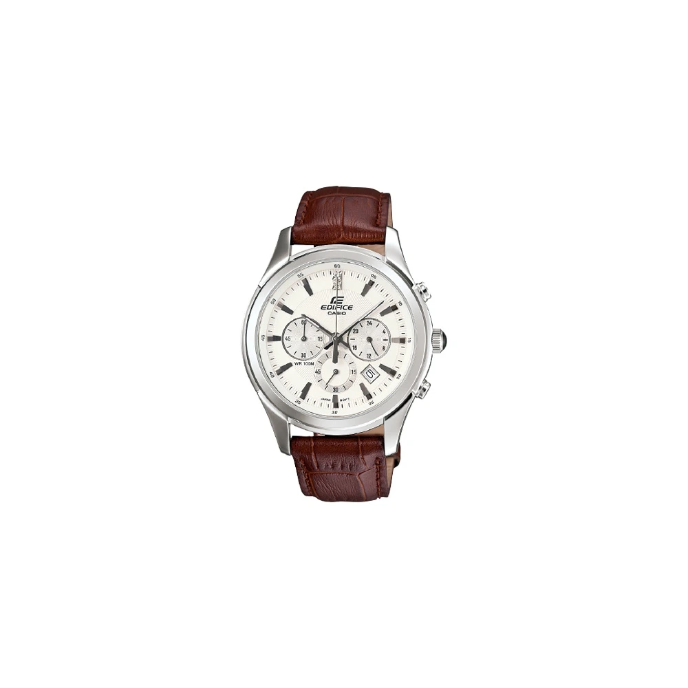Часы CASIO EDIFICE кварцевые с кожаным ремешком, Цвет ремешка: красный ремешок | Китай.рф