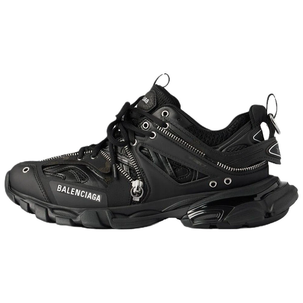 Мужские кроссовки Balenciaga Track Zip черные низкие, Цвет: черный, Размер: 43 | Китай.рф