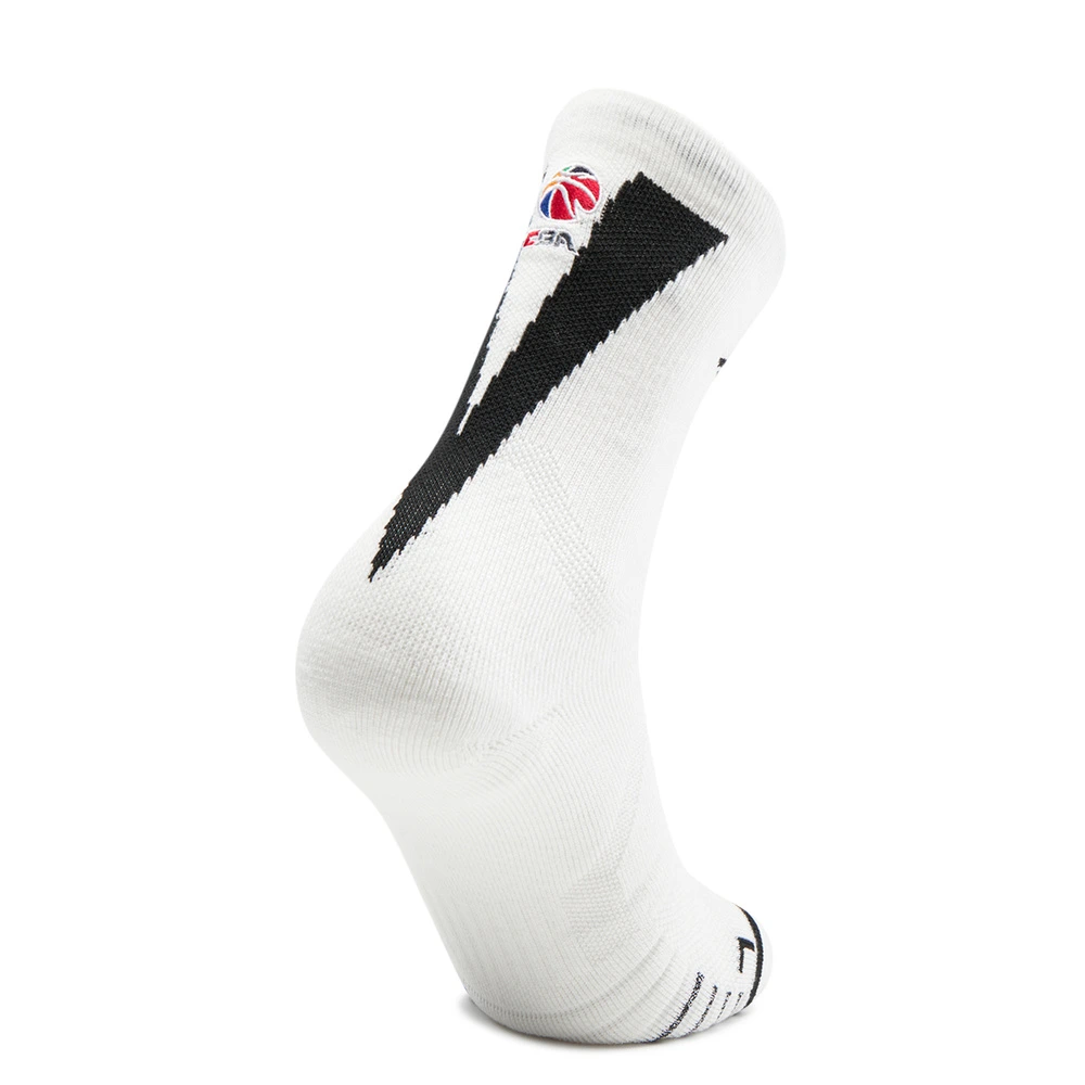 Баскетбольные носки Li Ning CBA Unisex 1 пара белых, Цвет: 1 упаковка (белый), Размер: M | Китай.рф