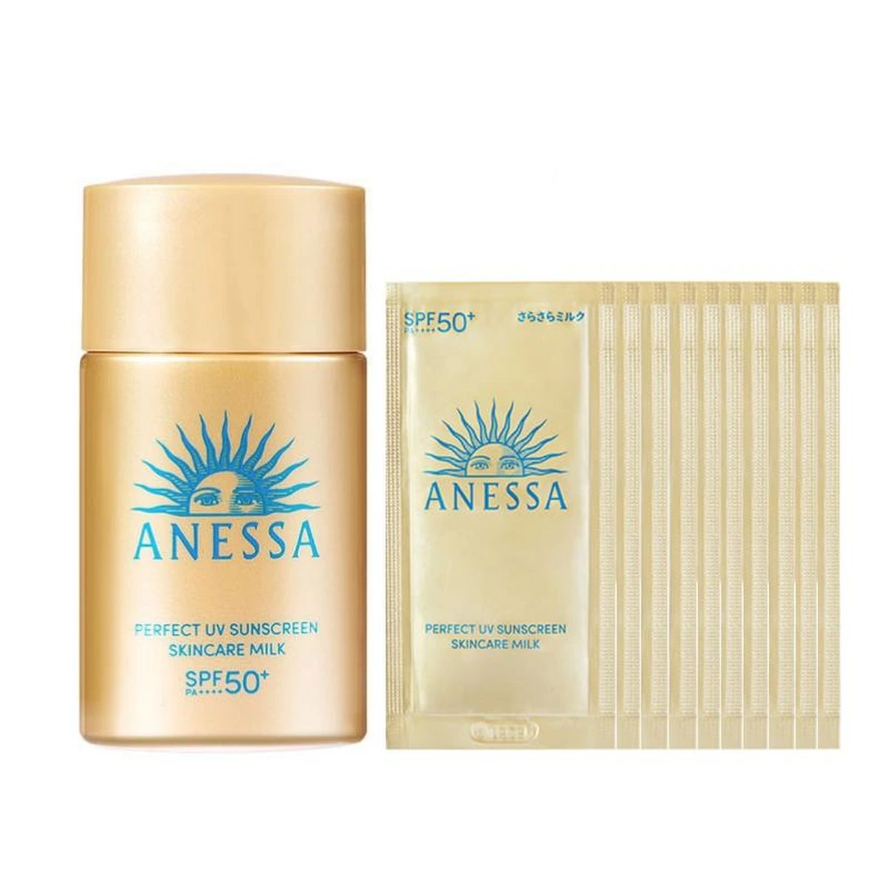 ANESSA Солнцезащитный лосьон для лица SPF50+PA++++, Вес нетто: Интенсивный восстанавливающий солнцезащитный лосьон 20мл+4мл*10 | Китай.рф