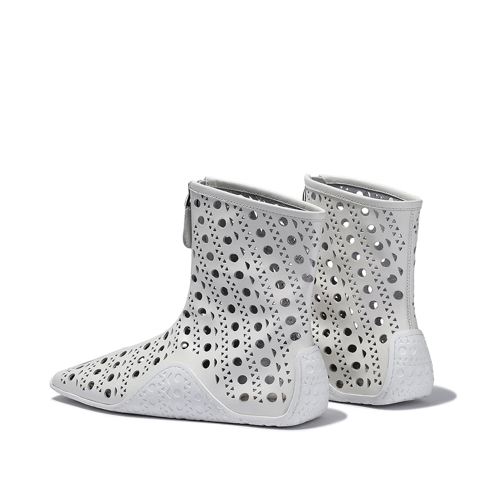 Короткие сапоги BELLALILY Ankle Boots из натуральной кожи для женщин, Цвет: Белый, Размер: 39 | Китай.рф