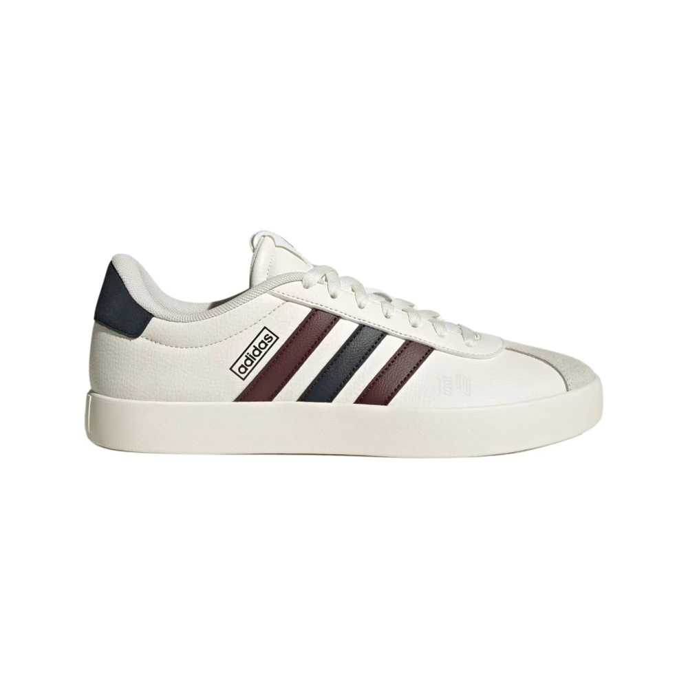 Кроссовки Adidas Vl Court 3.0 "Cream/Burgundy" мужские, Цвет: белый/коричневый/зеленый, Размер: 40⅔ | Китай.рф