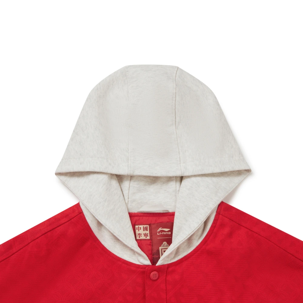 Мужская стеганая куртка Li-Ning x Forbidden City: доставка из Китая, Цвет: Киноварно-красная гамма, Размер: S | Китай.рф