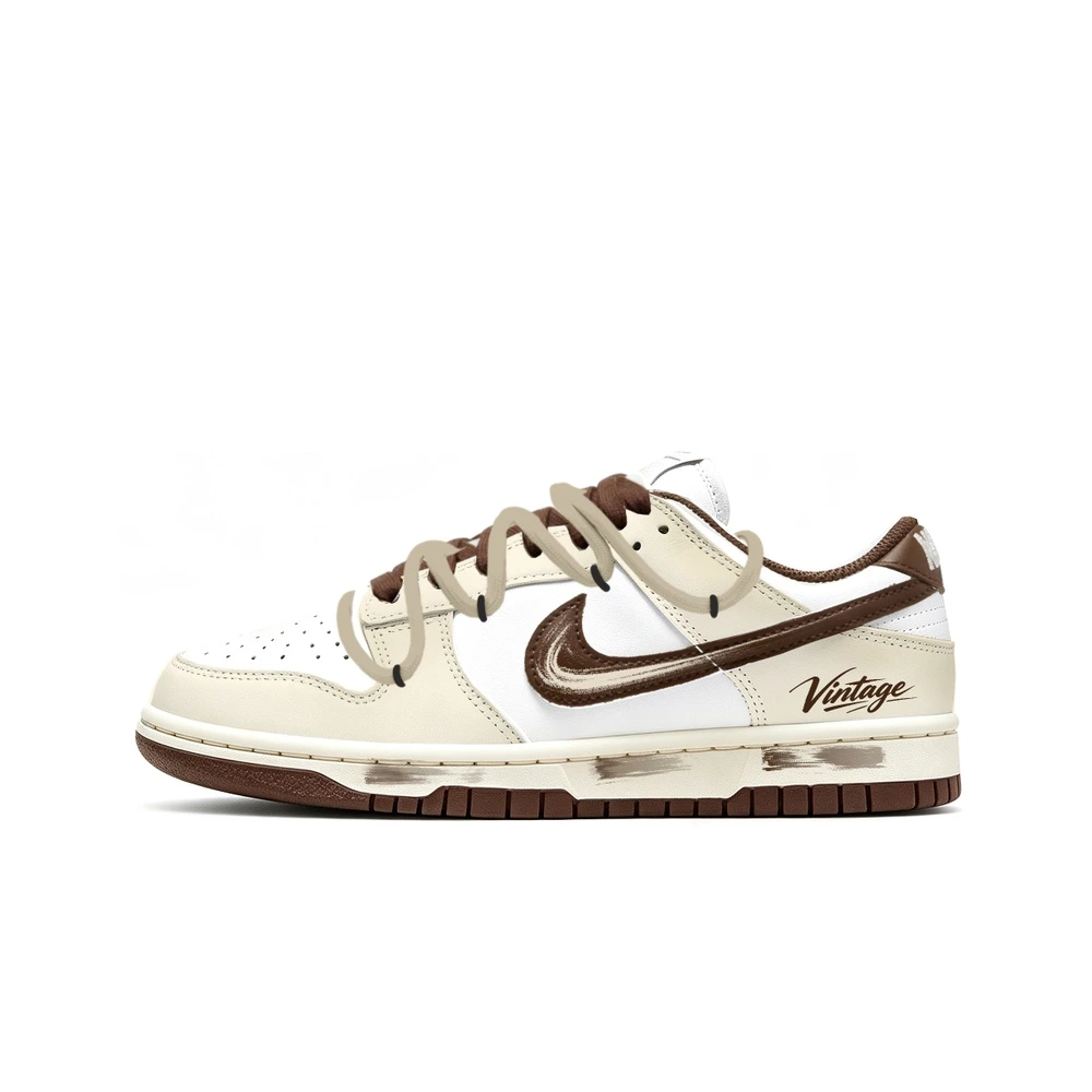 Кроссовки Nike Dunk Skateboard Shoes Unisex Low Top Red, Цвет: чёрный подарочный пакет — мокко манускрипт, Размер: 35.5 | Китай.рф