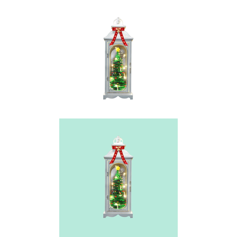 LEGO Рождественская елка с фонарем (с подарочной коробкой) 40573, Название продукта: Встроенная витрина с креативной рождественской елкой и белым фонарем (тип A) | Китай.рф
