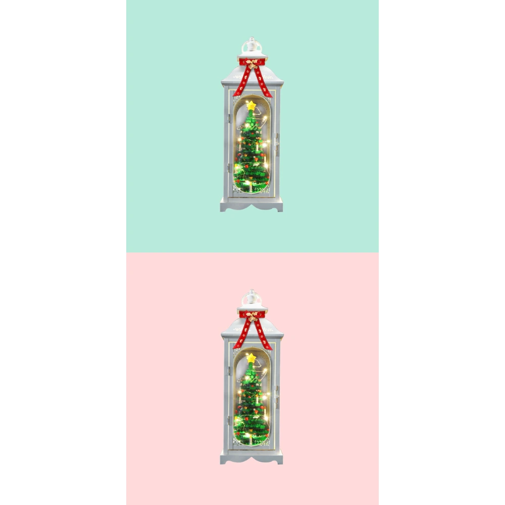 LEGO Рождественская елка с фонарем (с подарочной коробкой) 40573, Название продукта: Встроенная витрина с креативной рождественской елкой и белым фонарем (тип A) | Китай.рф