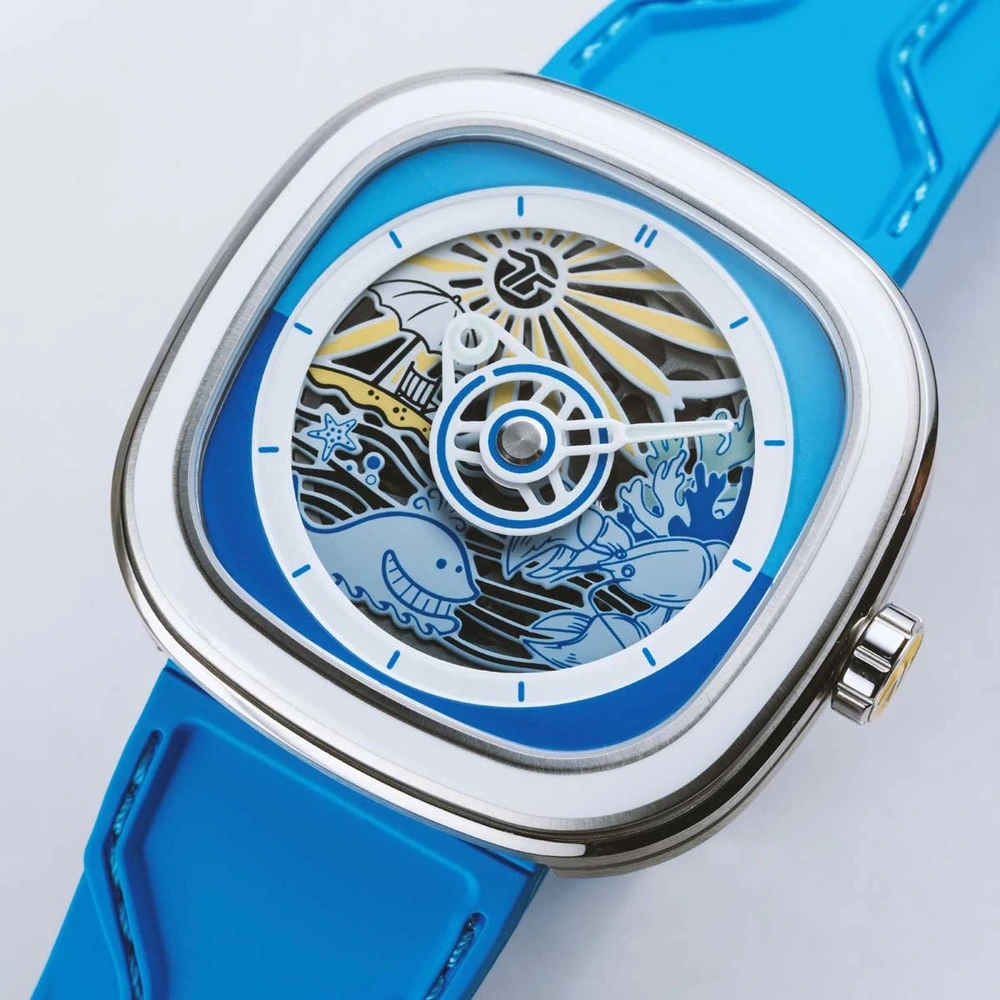 Часы SEVENFRIDAY T-Series с автоматическим механизмом, синий циферблат, Модель: T1/09 | Китай.рф