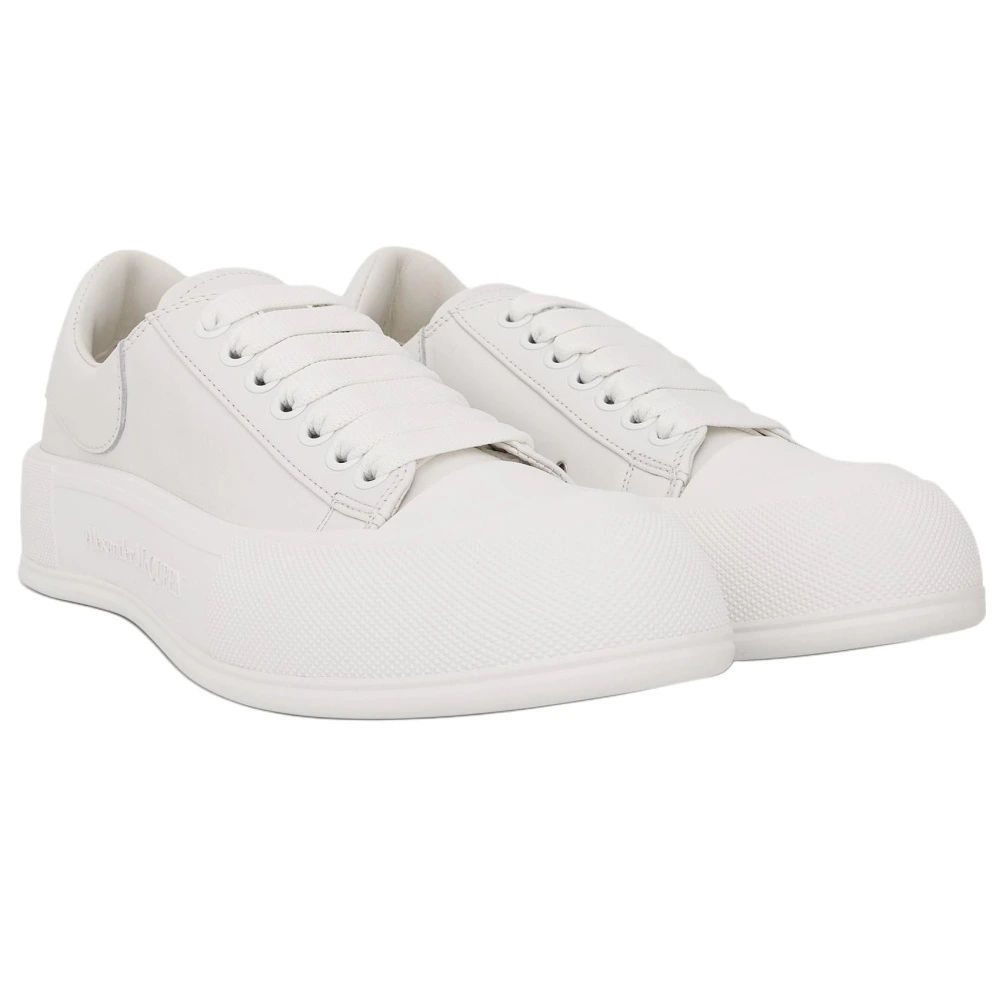 Мужские кожаные кроссовки Alexander McQueen, белые, удобные и модные, Издание: С оригинальной коробкой для обуви, Размер: 40.5 | Китай.рф