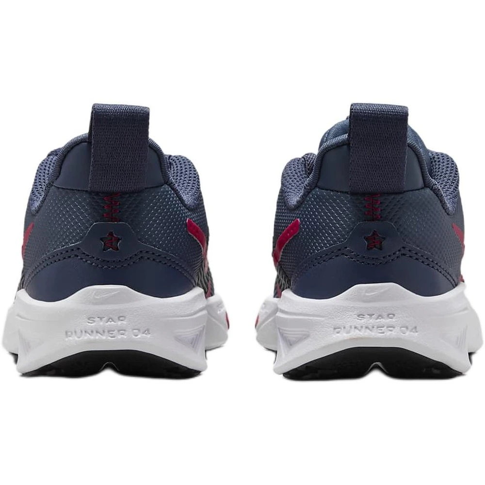 Кроссовки Nike Star Runner 4 для детей, Цвет: Thunder Blue/чёрный/белый/Gym Red, Размер: 27.5 | Китай.рф