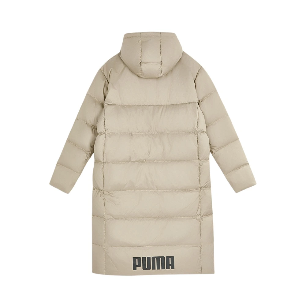 Пуховик PUMA мужской, хаки, с капюшоном, длинный, утепленный, Цвет: Хаки, Размер: XS | Китай.рф