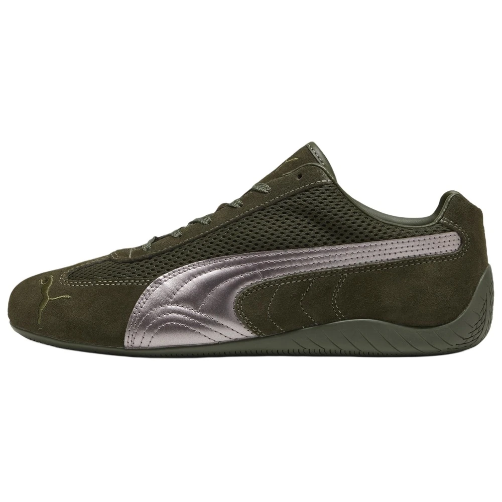 Кроссовки PUMA Speedcat Low Unisex Dark Green Silver, Цвет: тёмно-зелёно-серебристый, Размер: 35.5 | Китай.рф