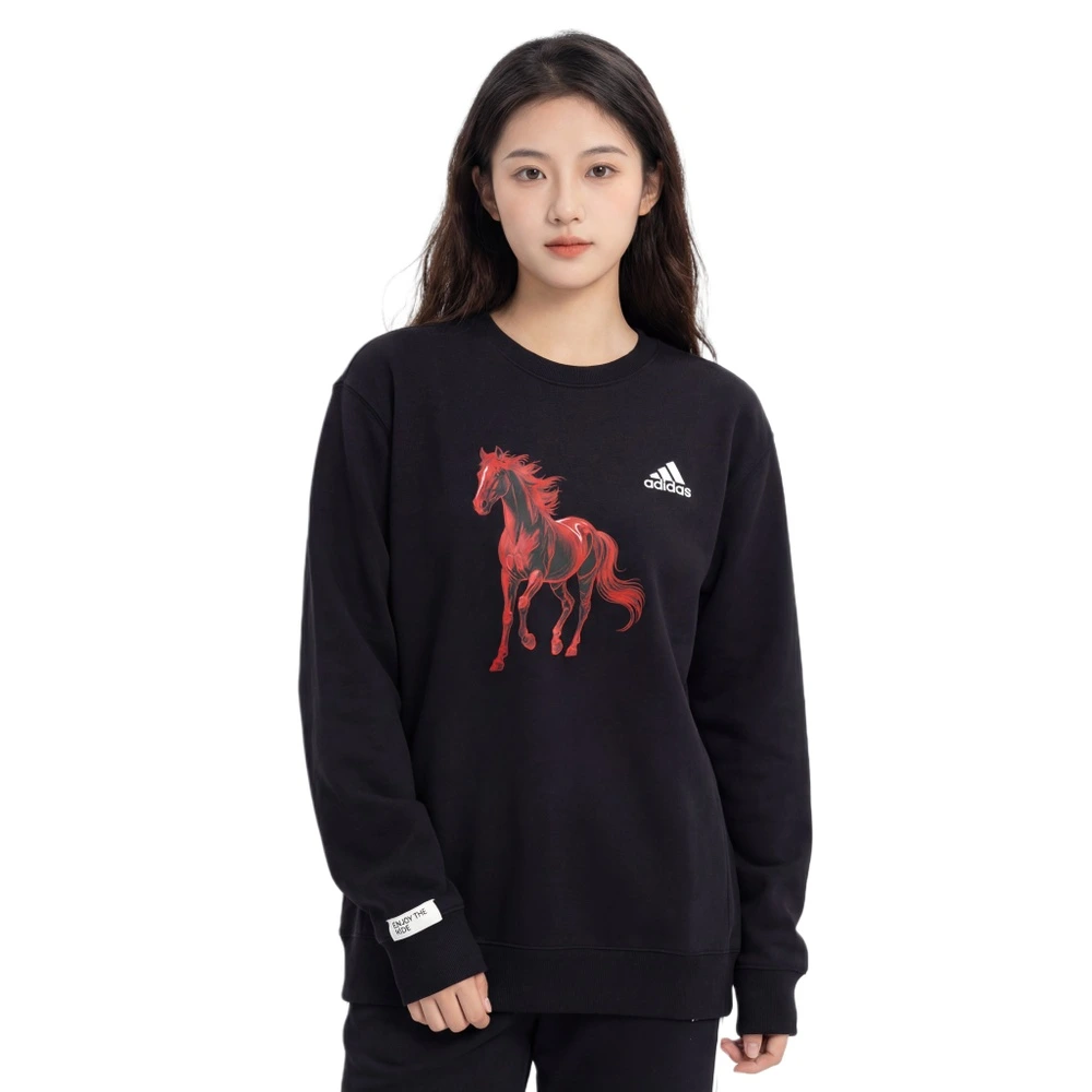 Толстовка adidas LABEL мужская с принтом свободного кроя, Цвет: черный, Размер: XXL | Китай.рф