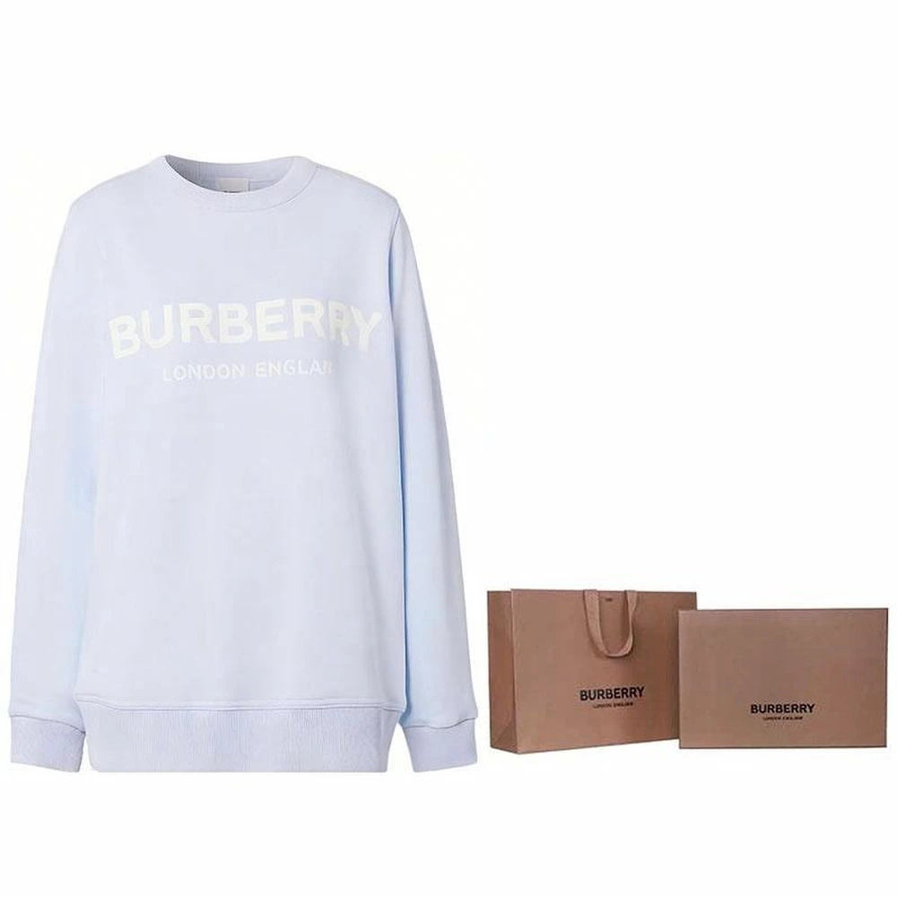Толстовка мужская Burberry SS23 с логотипом, светло-голубая, Цвет: светло-голубой, Размер: XS, Коробка: Нет оригинального подарочного пакета, подарочной коробки | Китай.рф