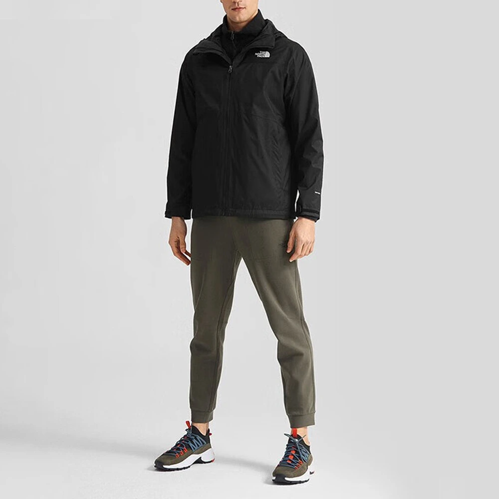 Куртка 3-в-1 The North Face с флисовым подкладом мужская черная, Цвет: черный, Размер: L | Китай.рф