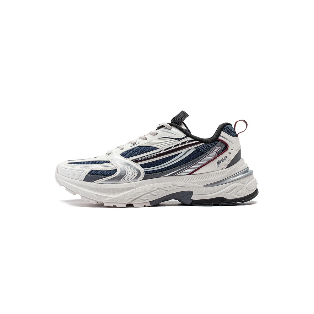 Кроссовки Li Ning Aurora 2K V2 мужские бело-синие, Цвет: туманно-белый/темно-синий, Размер: 39 | Китай.рф