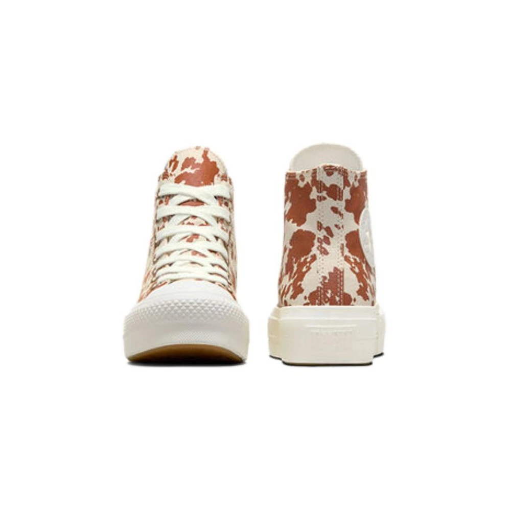 Кеды Converse Chuck Taylor All Star Lift Platform High «Animal Print» женские, коричнево-белые, Цвет: Коричневый и белый, Размер: 35 | Китай.рф