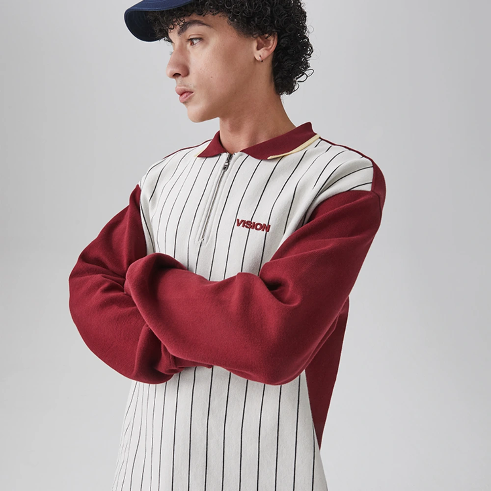 Поло Vision Street Wear с вышивкой для унисекс, Цвет: Бордовый, Размер: XL | Китай.рф