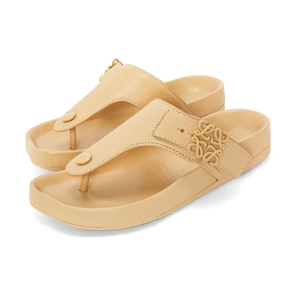 Шлепанцы LOEWE Ease Toe Post Sandals из кожи козленка, Размер: 37, Издание: С оригинальной коробкой для обуви | Китай.рф