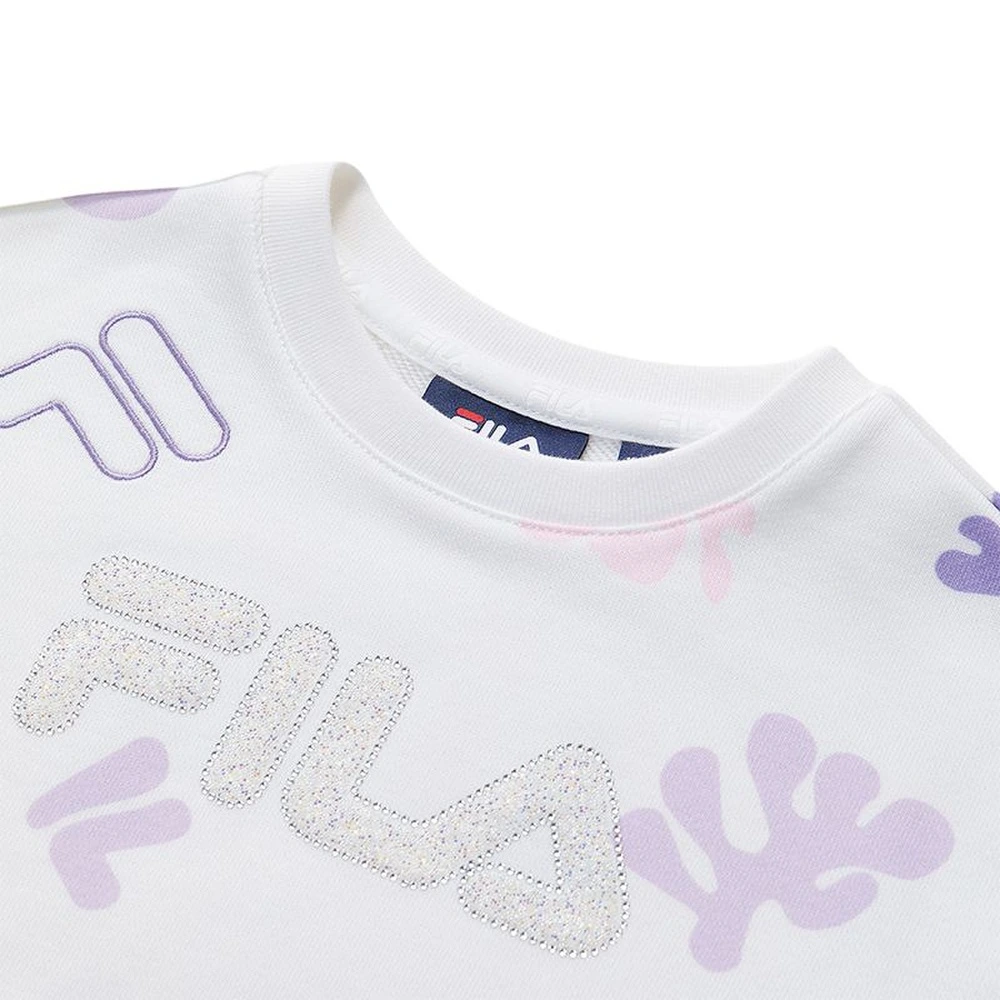 Толстовка FILA KIDS с принтом, детская, оверсайз, Цвет: Полная печать, Размер: 110 | Китай.рф