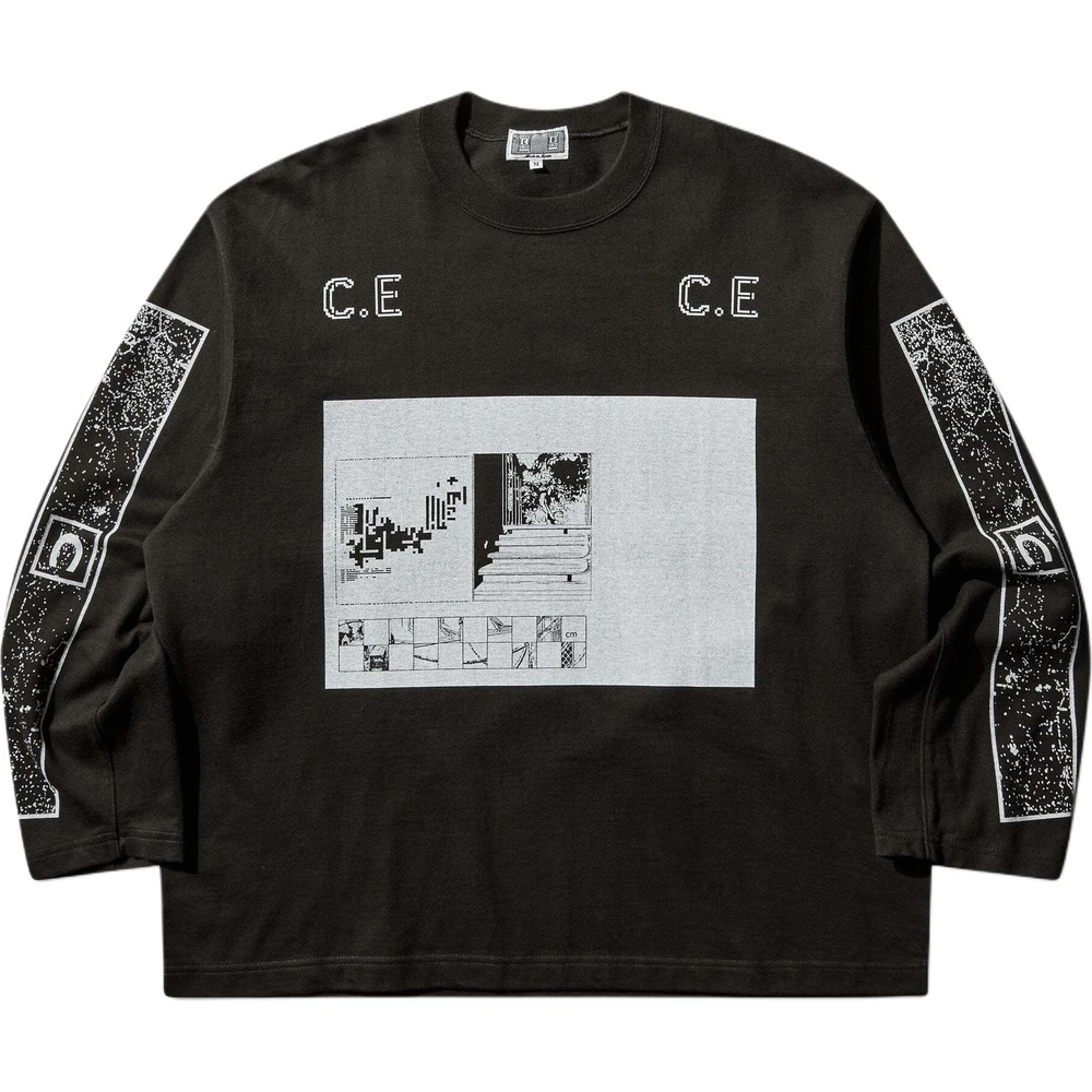 Футболка Cav Empt мужская черная с длинным рукавом, Цвет: черный, Размер: XL | Китай.рф