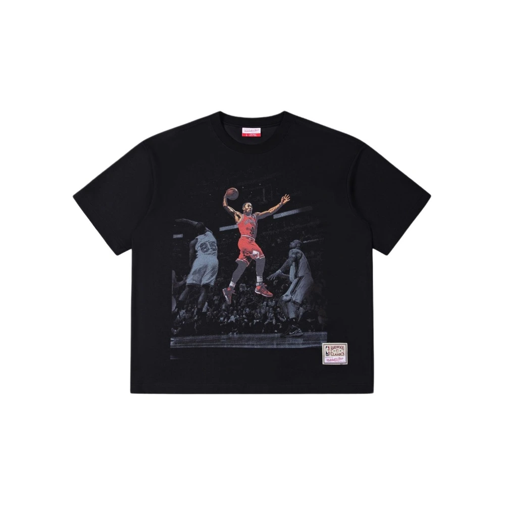 Футболка Mitchell & Ness x NBA Chicago Bulls с принтом, Цвет: черный, Размер: L | Китай.рф