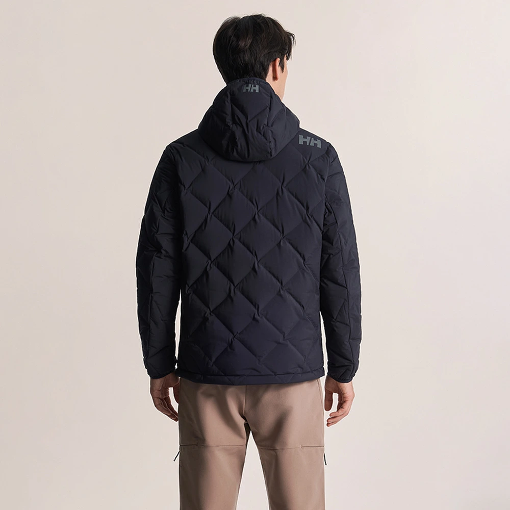 Пуховик HELLY HANSEN мужской с капюшоном, Цвет: черный, Размер: M | Китай.рф