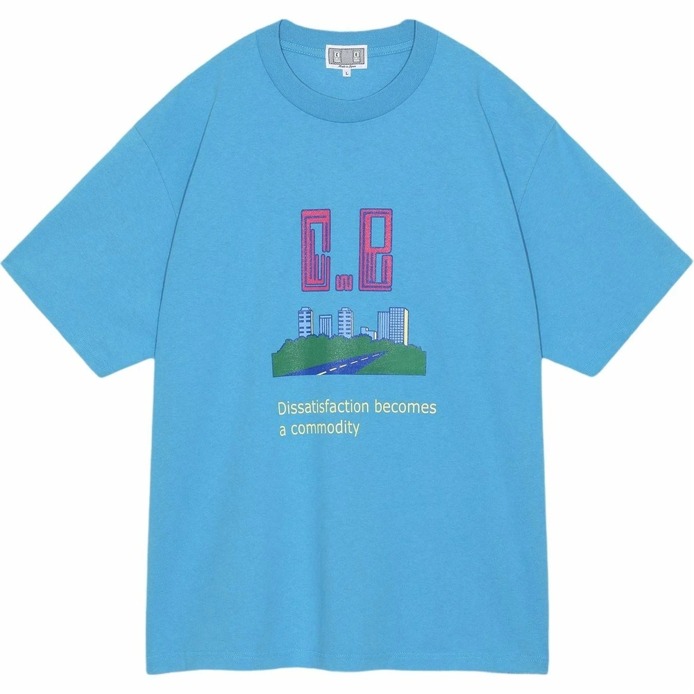 Футболка Cav Empt SS24 с буквенным принтом, синяя, Цвет: синий, Размер: L | Китай.рф