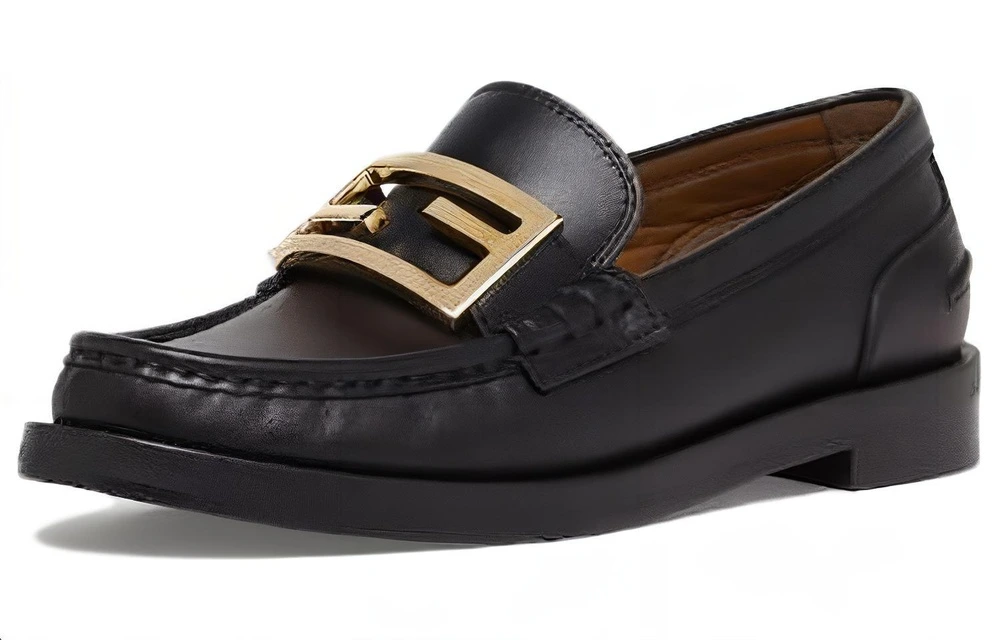 Лоферы FENDI женские черные 8D8450NA7F0QA1, Цвет: черный, Издание: С оригинальной коробкой для обуви, Размер: 36 | Китай.рф