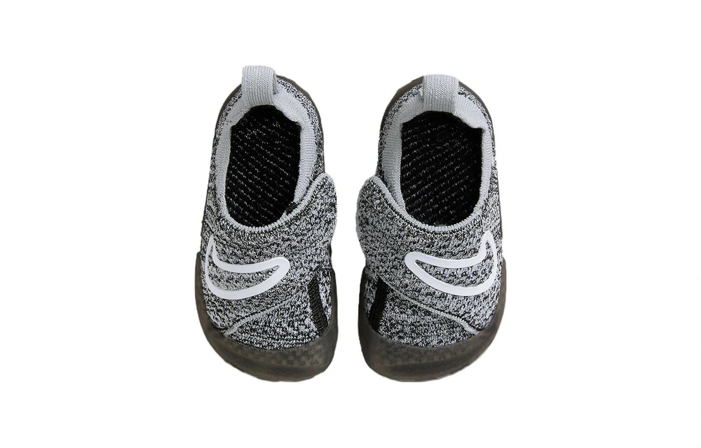 Ботиночки Nike Swoosh 1 черно-белые противоскользящие для первых шагов малышей, Цвет: Черно-белый, Размер: 18.5 | Китай.рф
