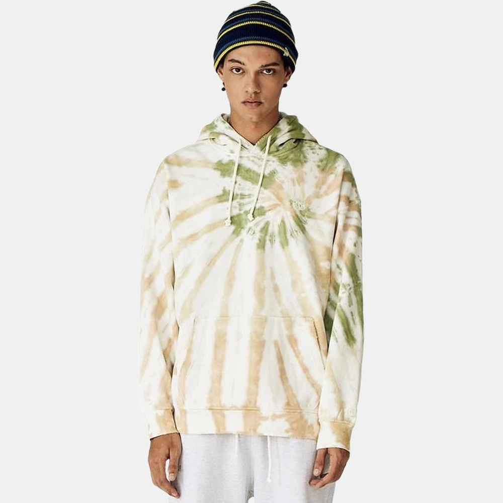 Толстовка New Era FW21 с тай-дай эффектом бежевая унисекс, Цвет: светло-коричневый, Размер: S | Китай.рф