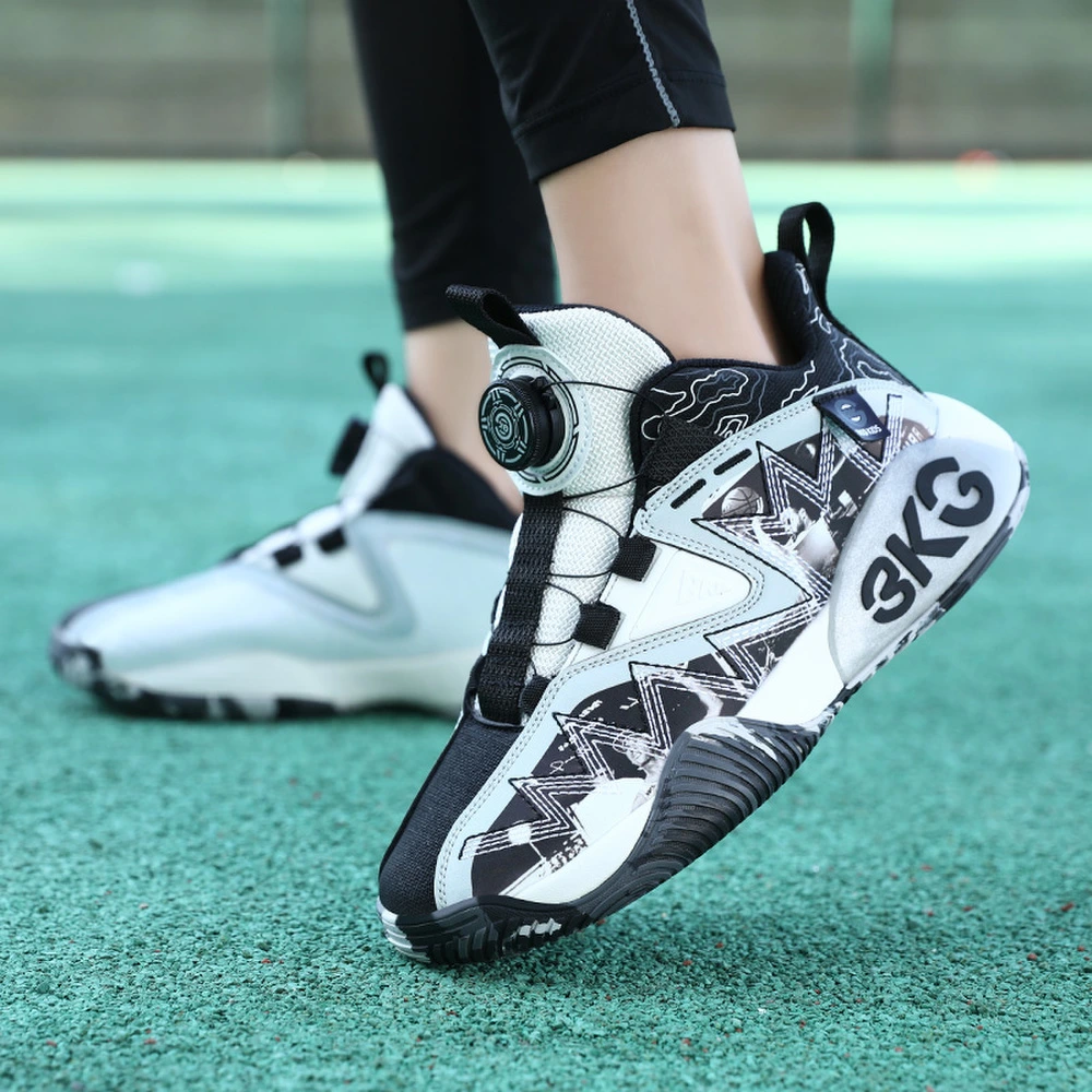 Детские баскетбольные кроссовки BKG Anti Kick Black White, Цвет: Черно-белый, Размер: 37 | Китай.рф