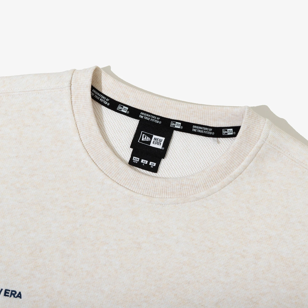 Толстовка New Era FW25 Crew Neck Sweatshirt Korean Style Unisex, Цвет: Овсяный цвет, Размер: L | Китай.рф