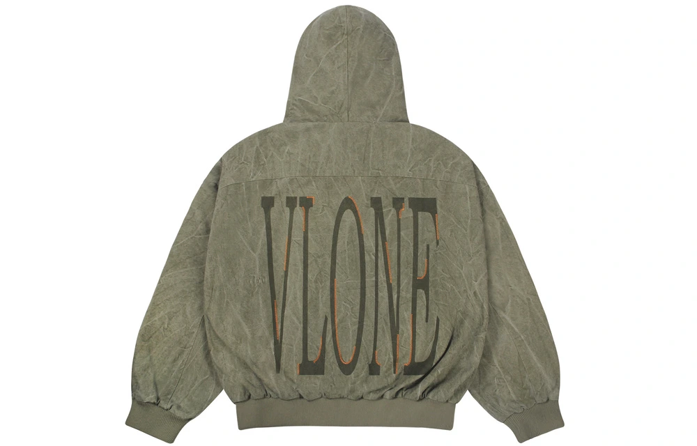 Куртка-бомбер VLONE с вышивкой ветки дерева, Цвет: зелено-оранжевый, Размер: S | Китай.рф