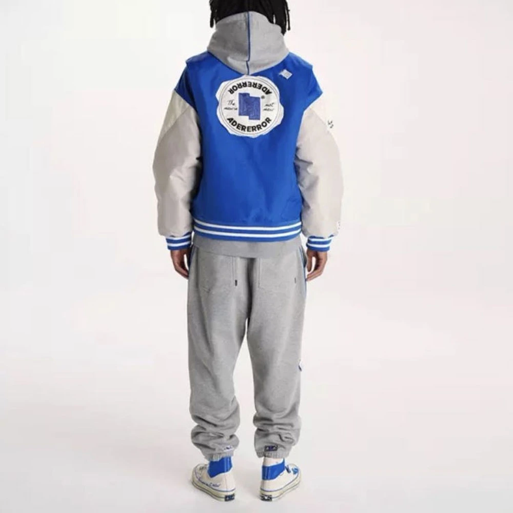 Куртка Converse x ADER ERROR бейсбольная синяя с контрастными вставками, Цвет: синий, Размер: S | Китай.рф