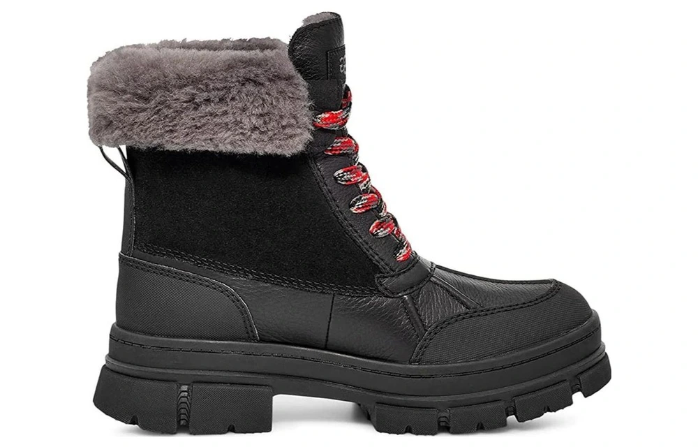 Ботинки Мартин UGG ASHTON ADDIE кожаные комфортные утеплённые женские чёрный, Цвет: черный, Размер: 42 | Китай.рф