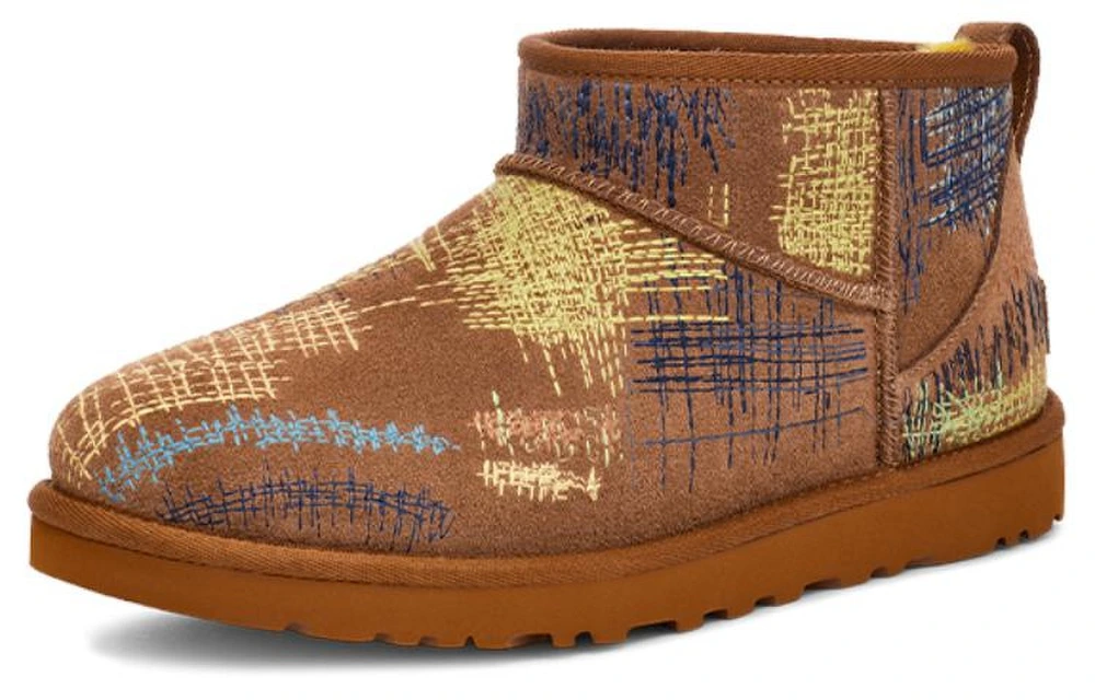 Зимние ботинки THE ELDER STATESMAN x UGG мужские коричневые с круглым носком и коротким голенищем, Цвет: коричневый, Размер: 39.5 | Китай.рф