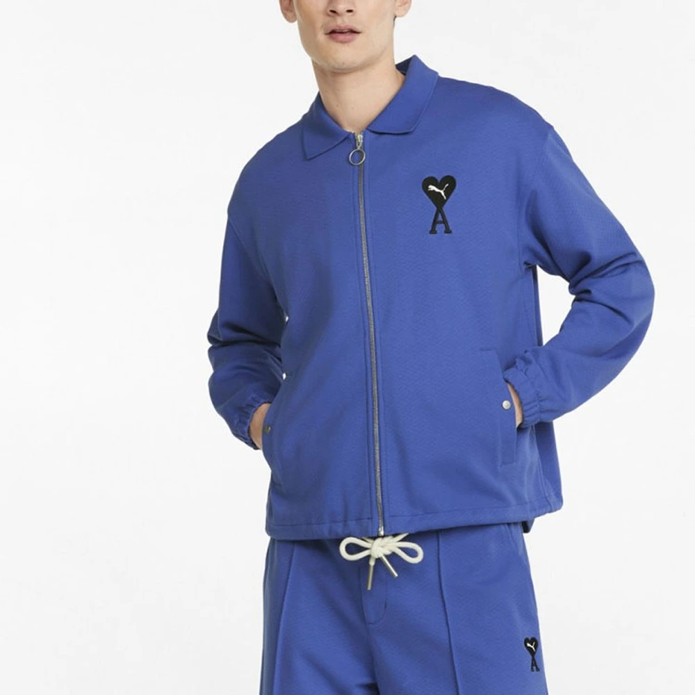 Куртка PUMA x AMI на молнии с вышитым логотипом, Цвет: синий, Размер: XS | Китай.рф