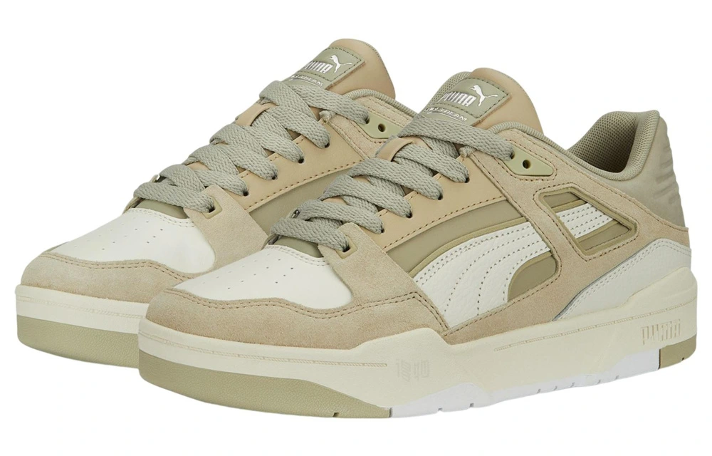 Кроссовки PUMA Slipstream Mix противоскользящие износостойкие низкие унисекс зелено-коричневые, Размер: 36 | Китай.рф