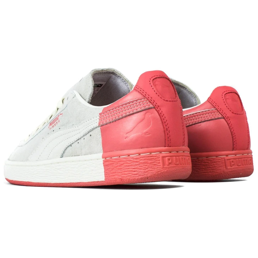 Кеды PUMA Suede бело-розовые удобные унисекс, Размер: 44 | Китай.рф